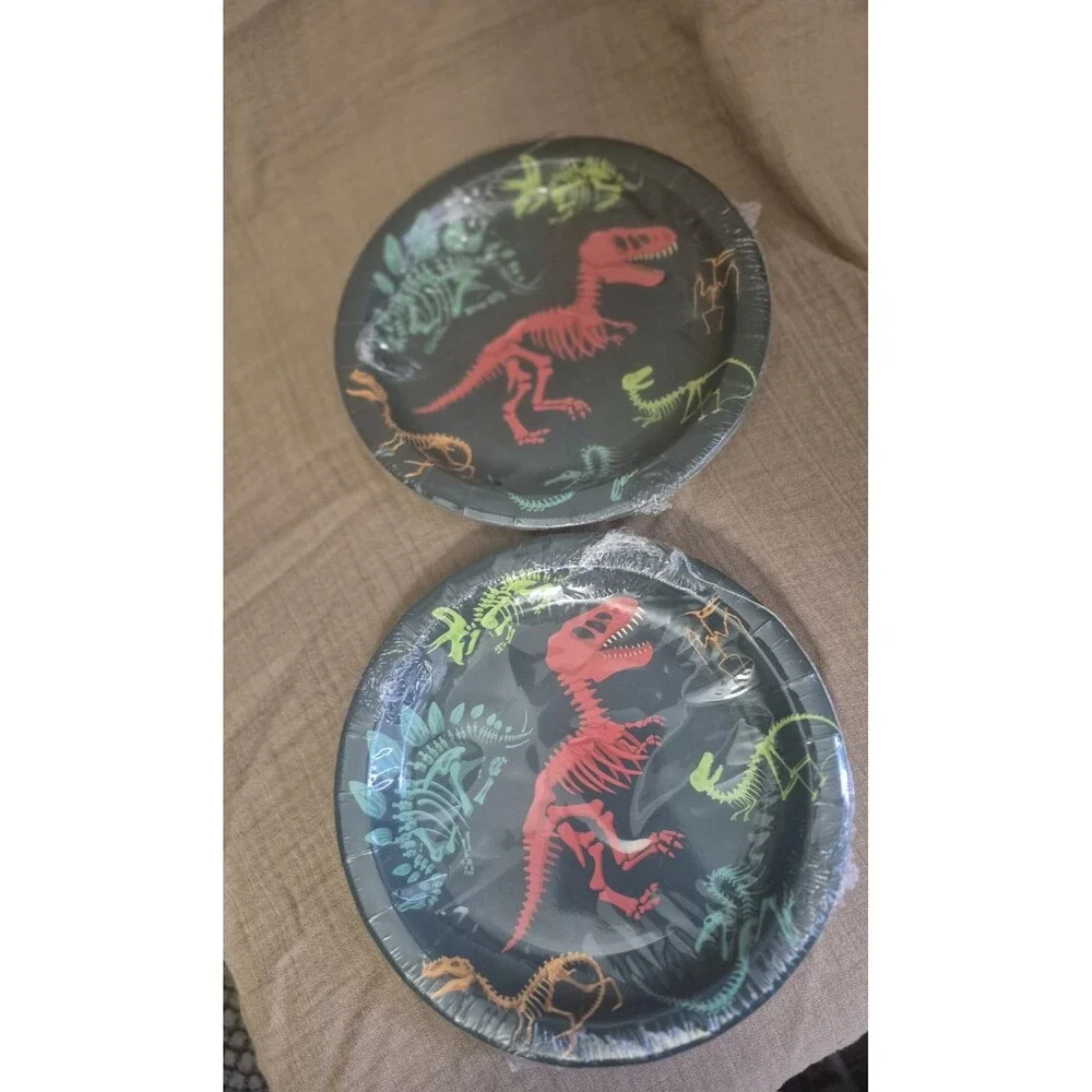 Dinosaur Happy Birthday Party Tableware Set Plates 20 Guests